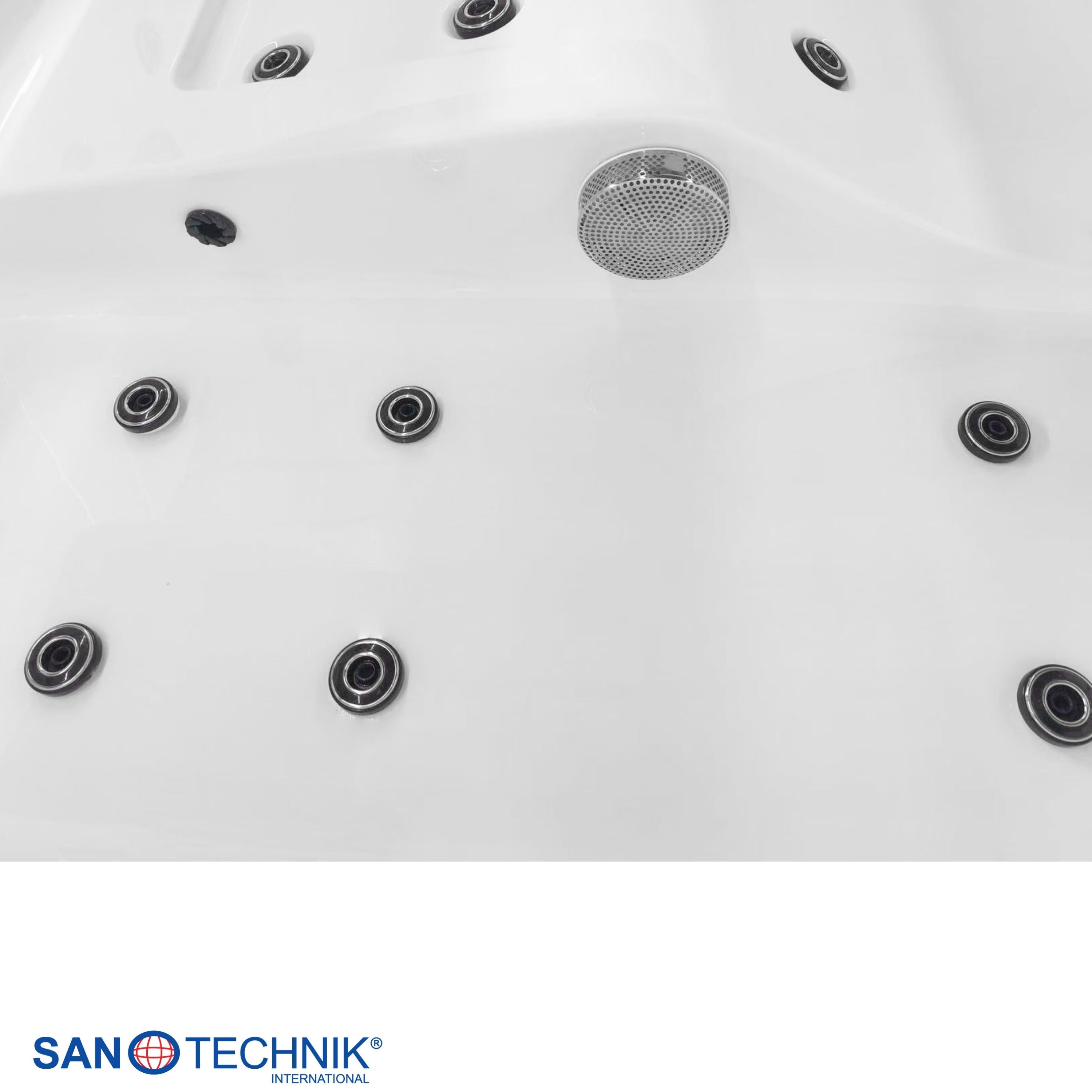 Outdoor whirlpool KORFU WHITE incl. cover + steps 190x140x70 cm frost-proof