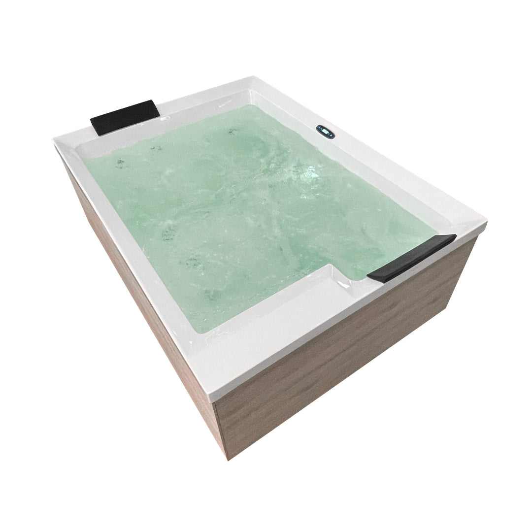 Outdoor whirlpool ZADAR WHITE incl. cover + steps 190x140x70 cm frost-proof
