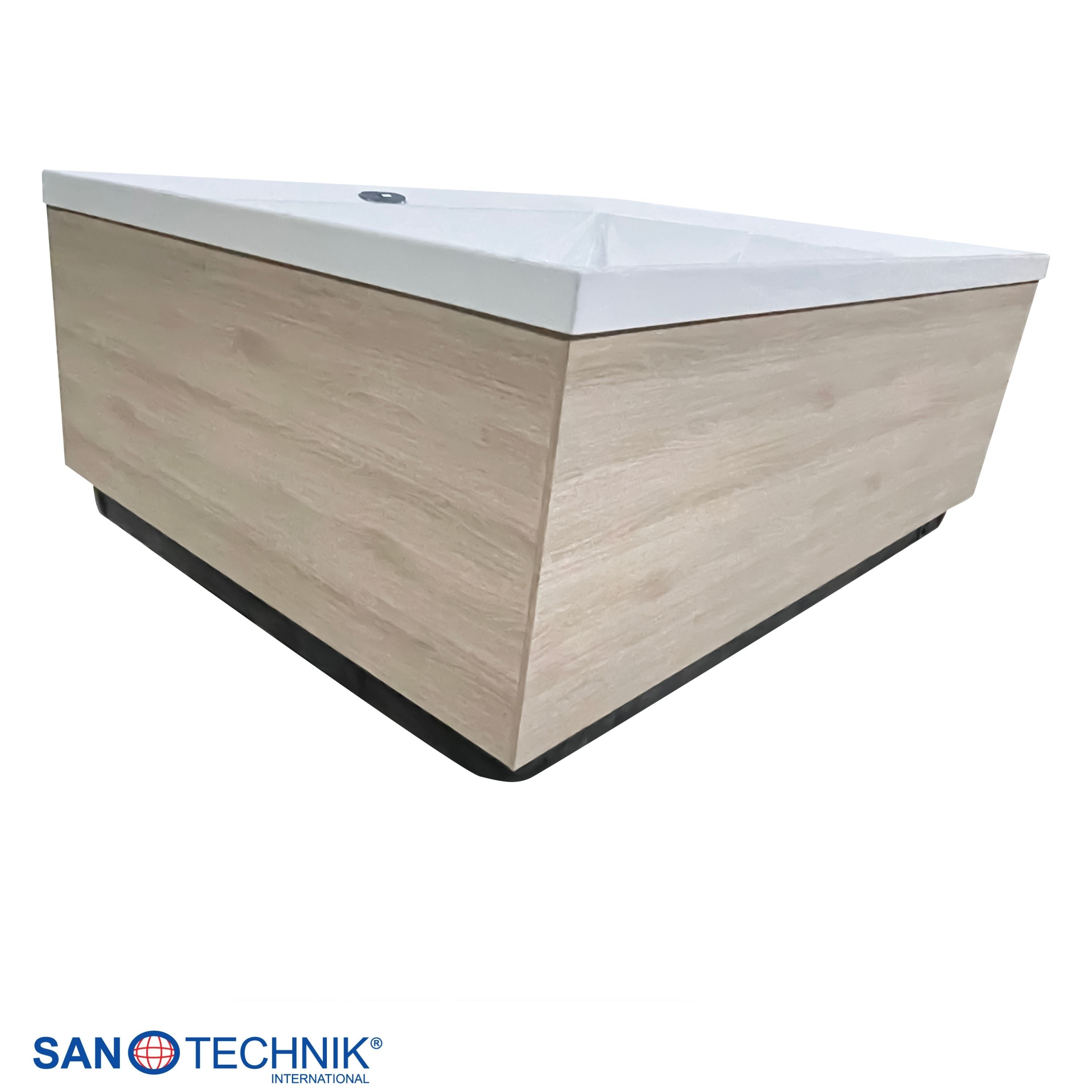 Outdoor Whirlpool ZADAR WHITE inkl. Abdeckung + Stiege 190x140x70 cm frostsicher