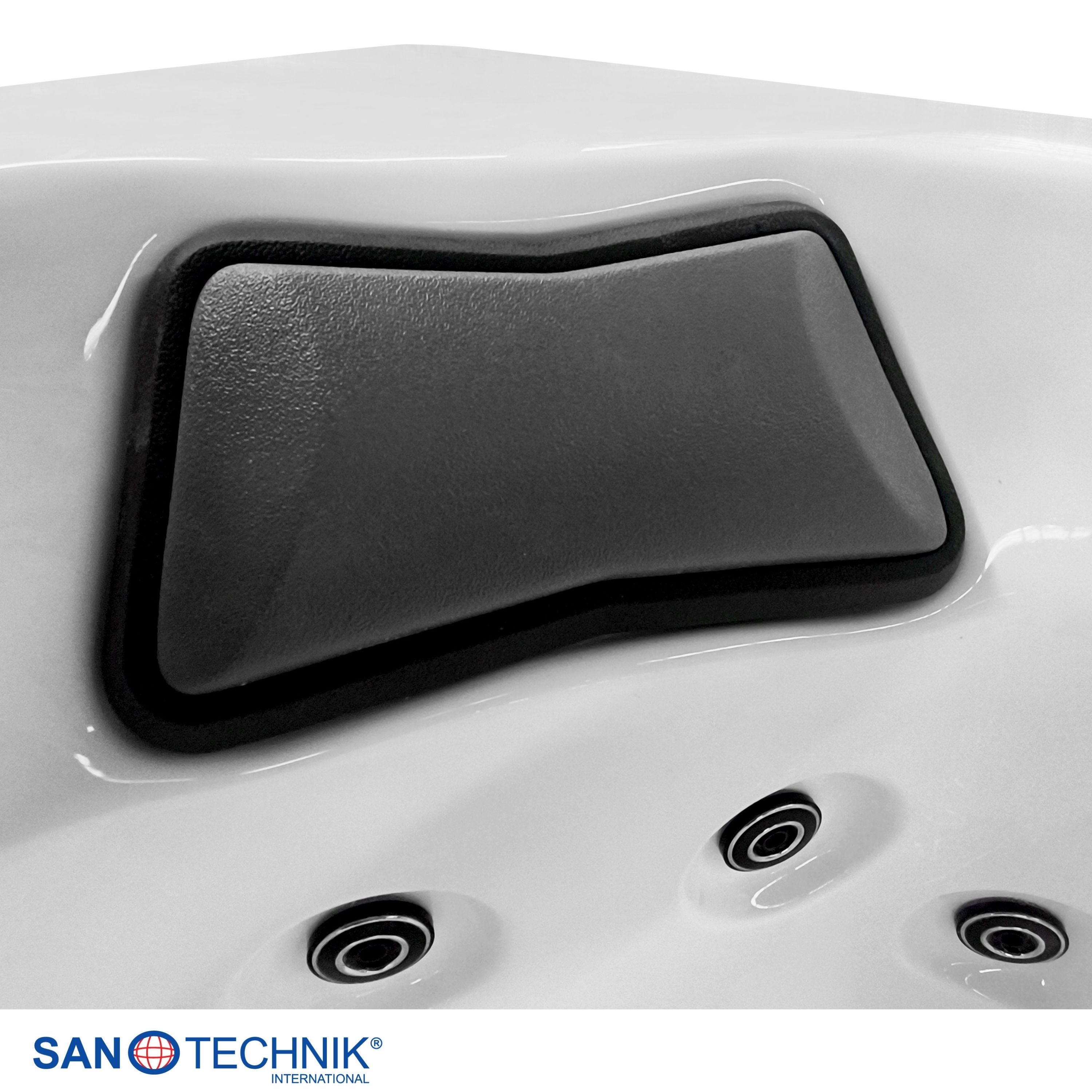 Swimspa VALENCIA WHITE inkl. Abdeckung und Stiege 400 x 220 x 126 cm frostsicher