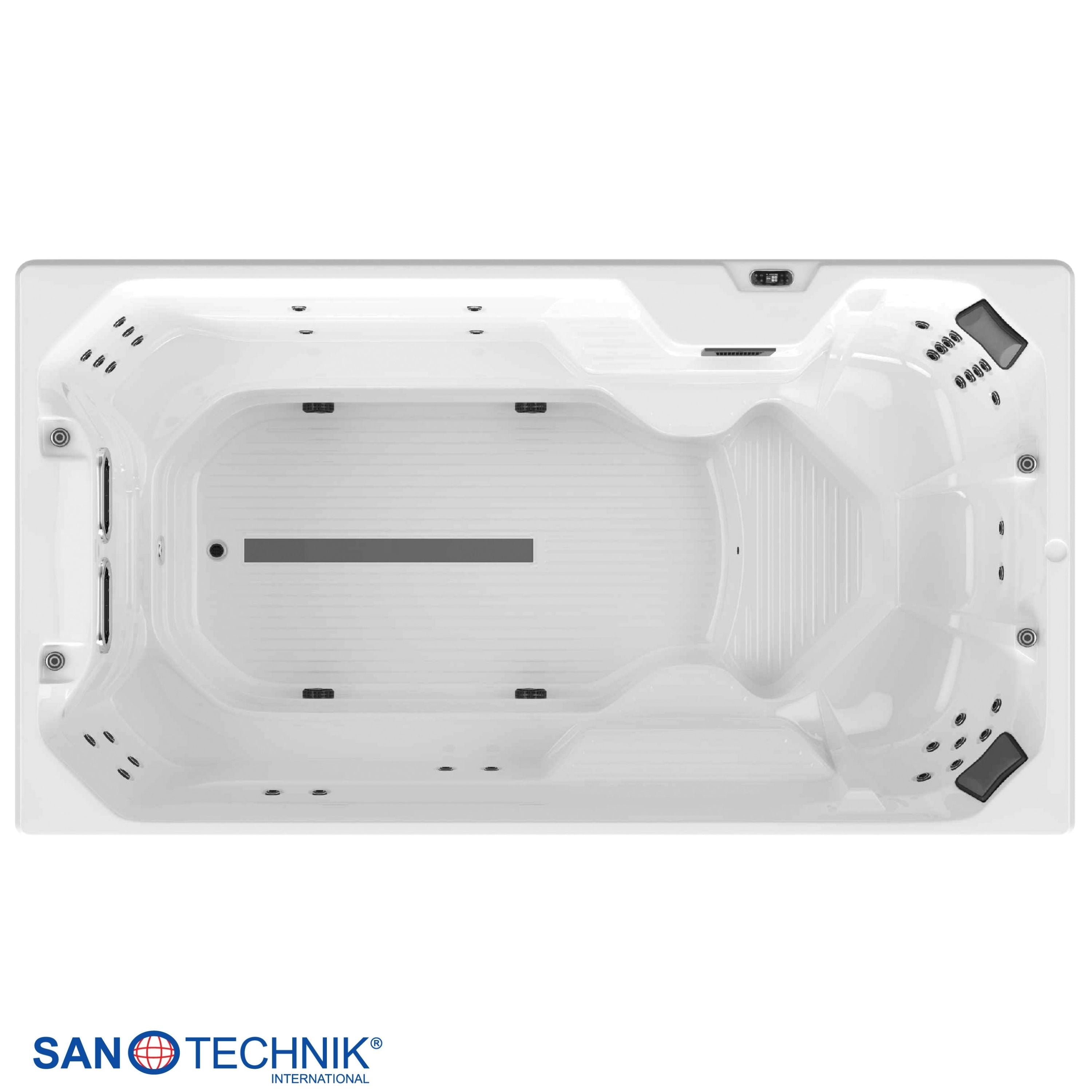 Swimspa IBIZA WHITE MARBLE including cover and steps 400 x 228 x 131 cm frost-proof