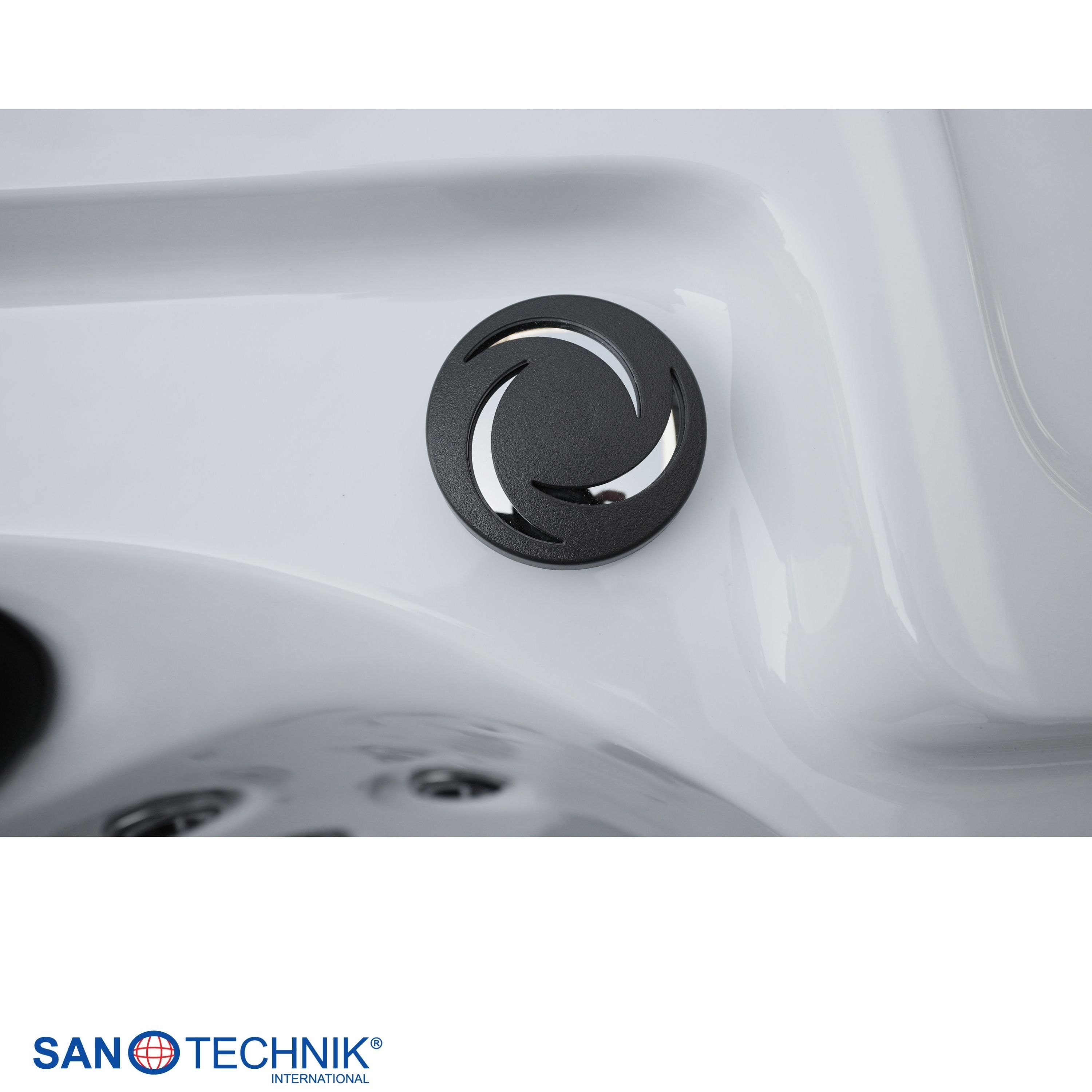 Outdoorwhirlpool CATANIA White Marble inkl. Abdeckung 210x180x82 cm frostsicher