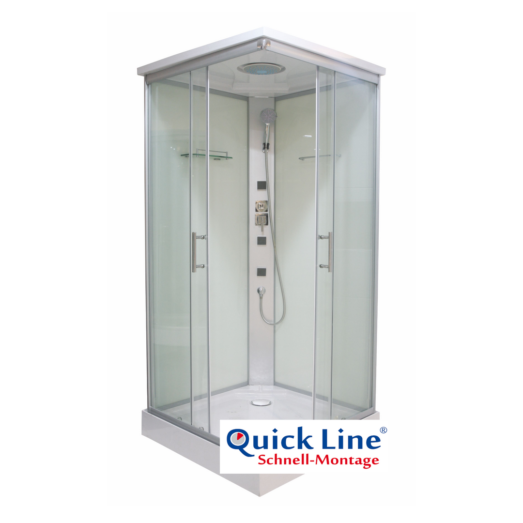 Complete shower cabin TWIST 2 with quick assembly 90 x 90 x 215 cm
