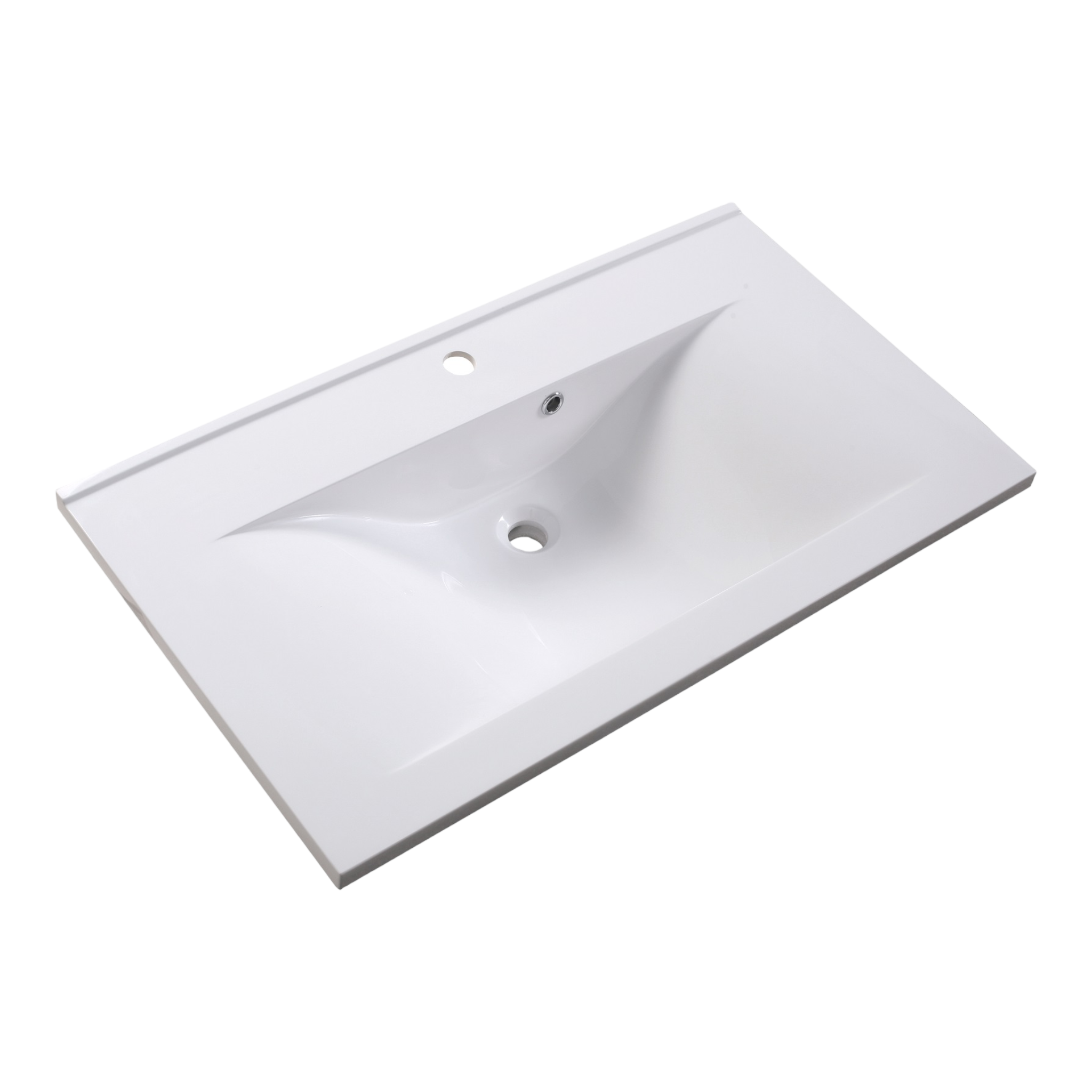 Lavabo sobre encimera de mármol artificial 90,7x51,5x17,5 cm