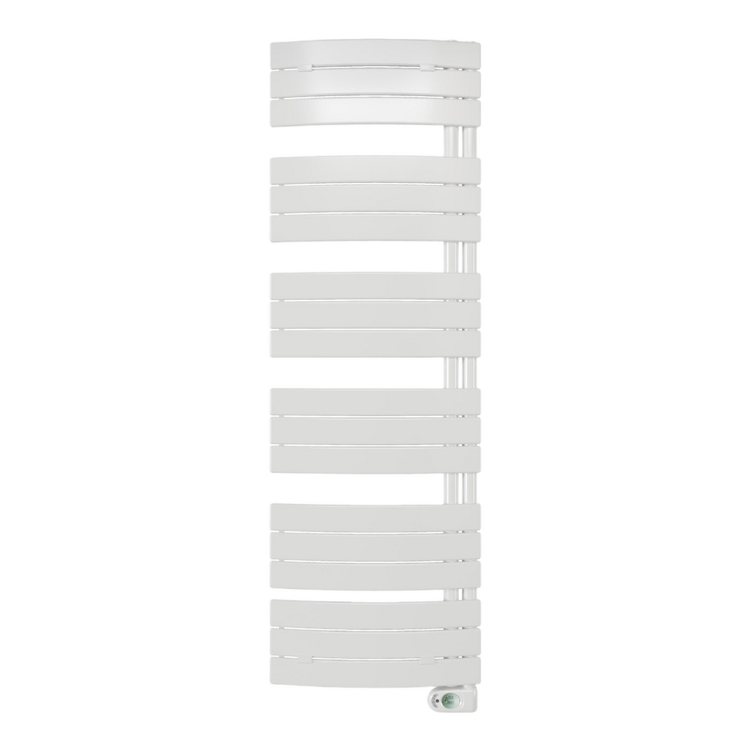 Electronic design radiator E-Salzburg, white, curved 168 x 55 cm