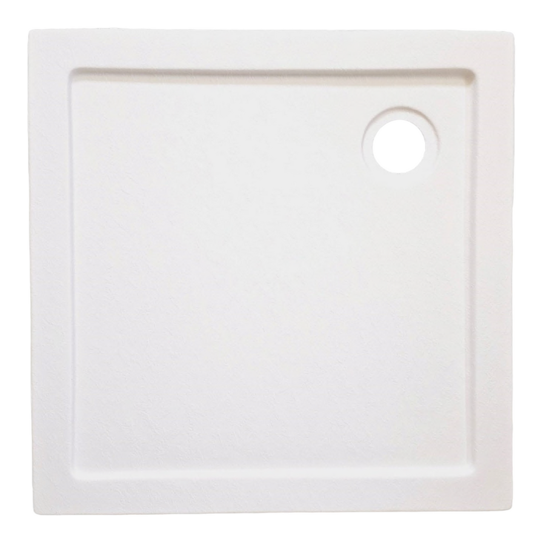 Acrylic shower cup Stone White 80 x 80 cm