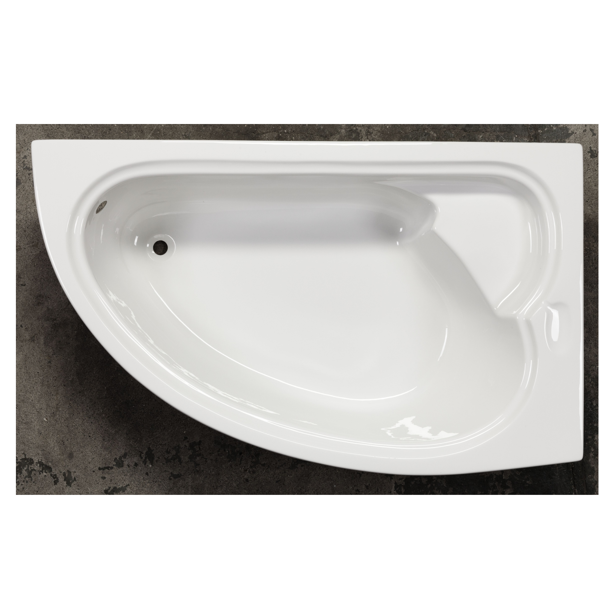Eckbadewanne LIVERPOOL 165x95x45,5 cm