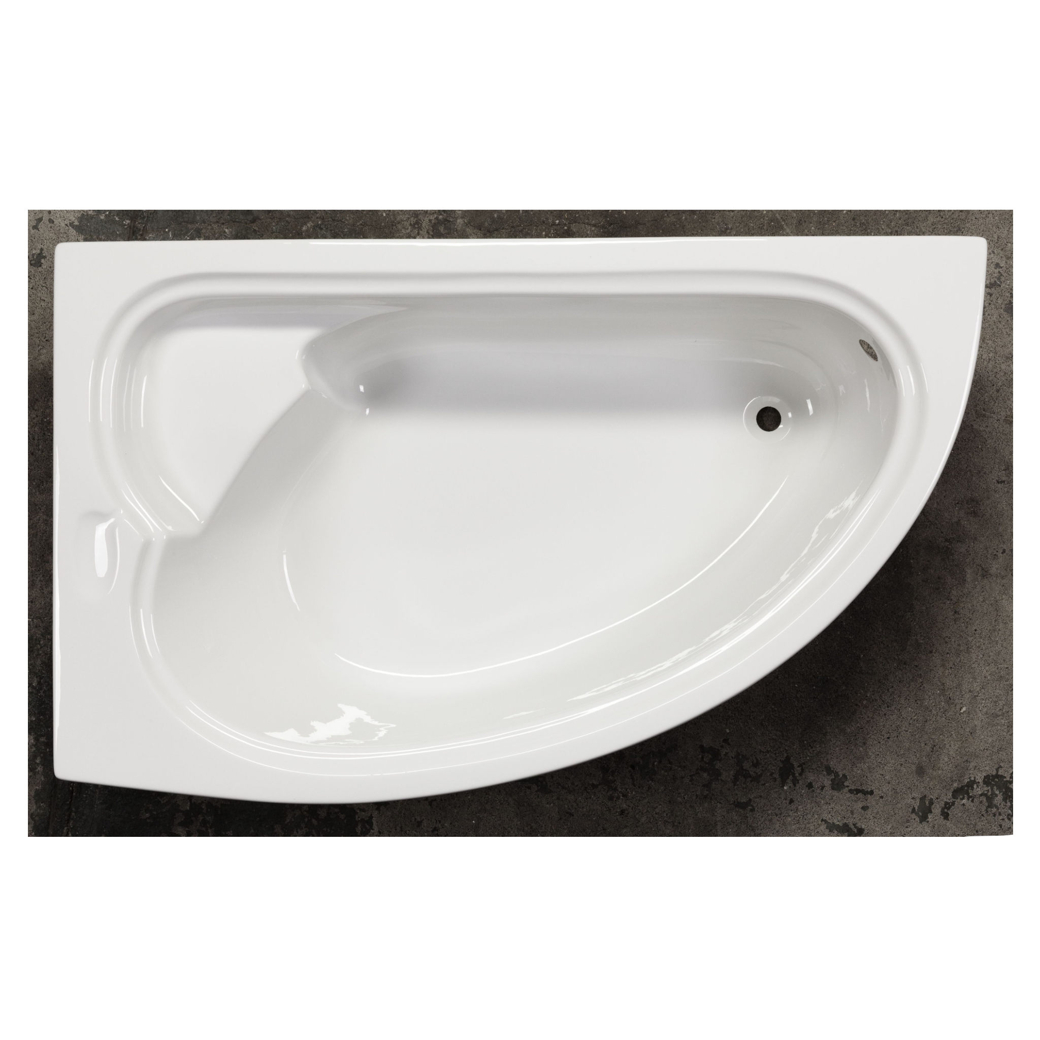 Eckbadewanne LONDON 165x95x45,5 cm