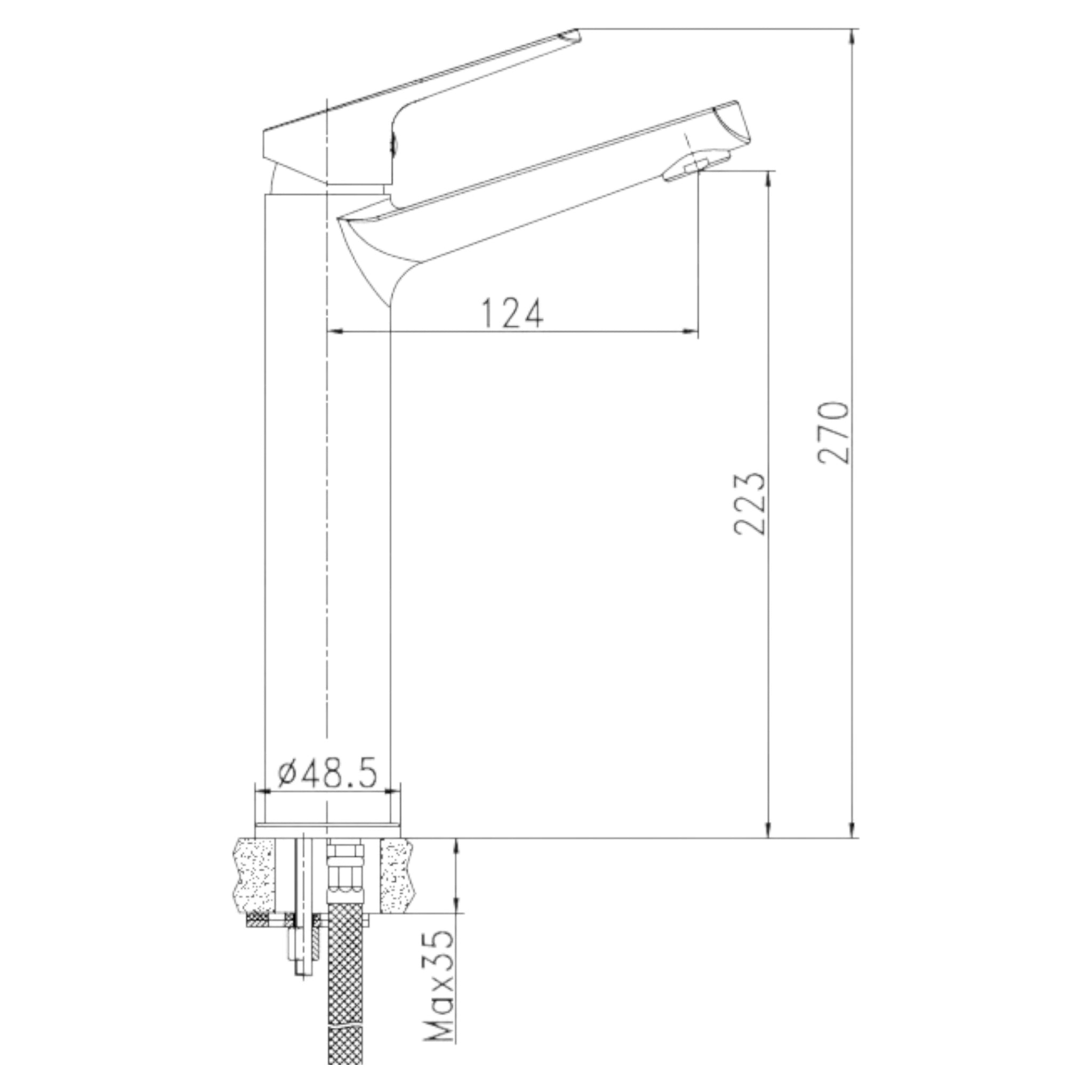 SOHO washbasin faucet high