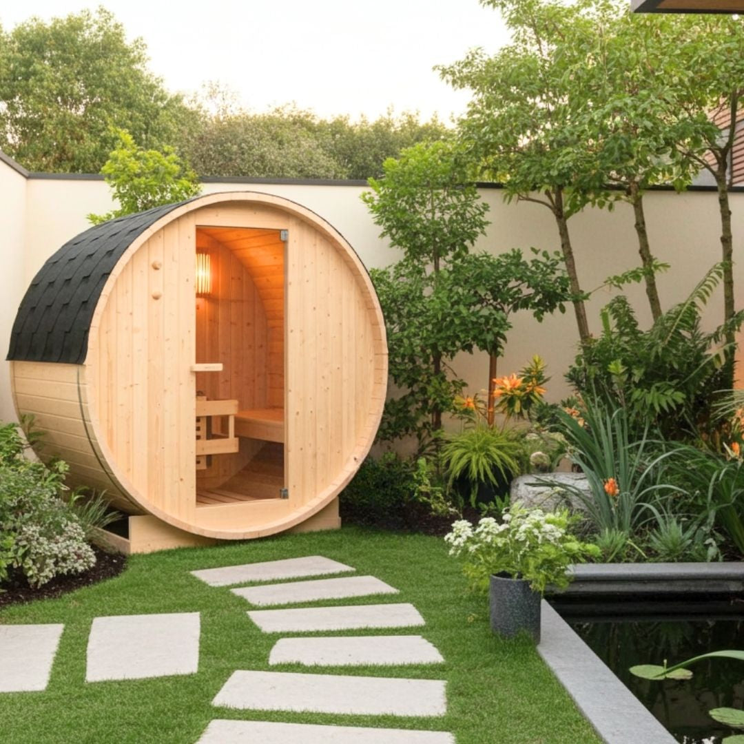 Sauna de barril al aire libre TROMSÖ M para 2 personas
