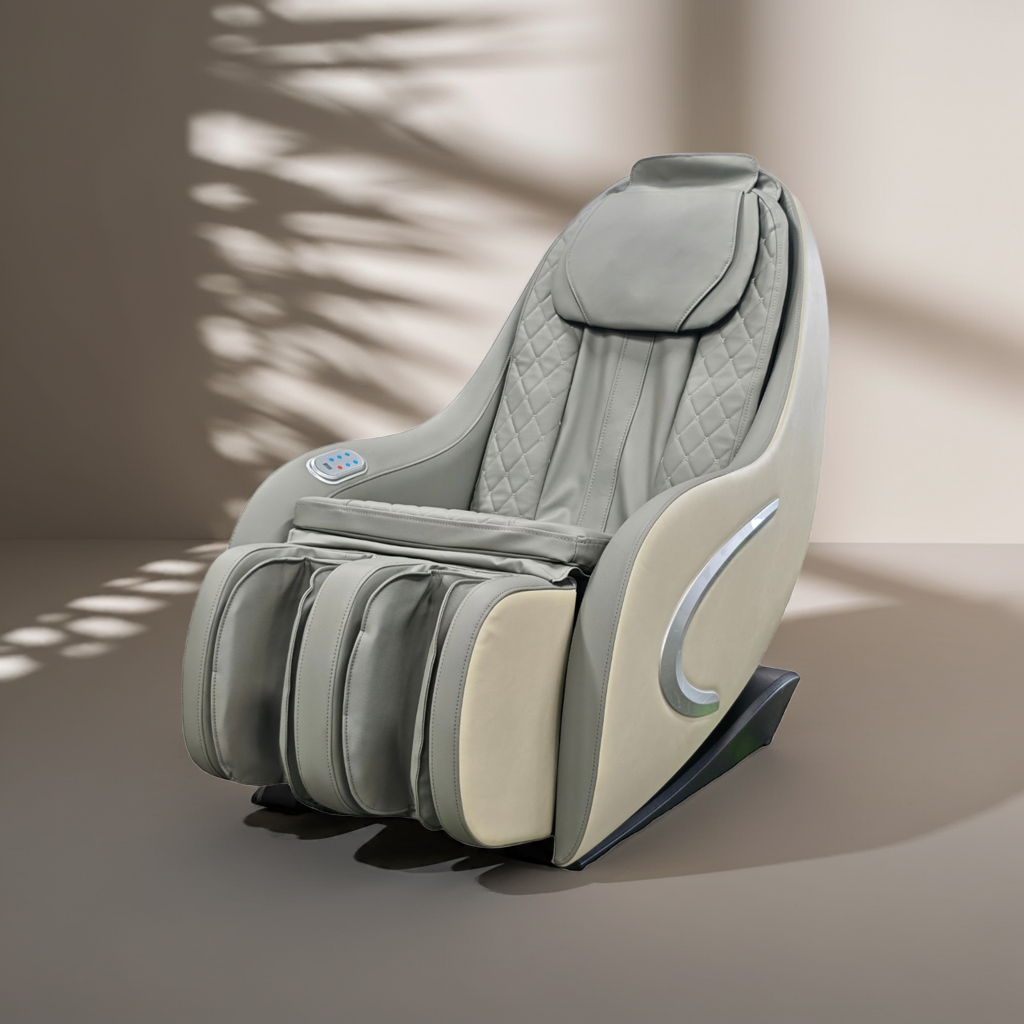 Luxus-Massagesessel grau/beige