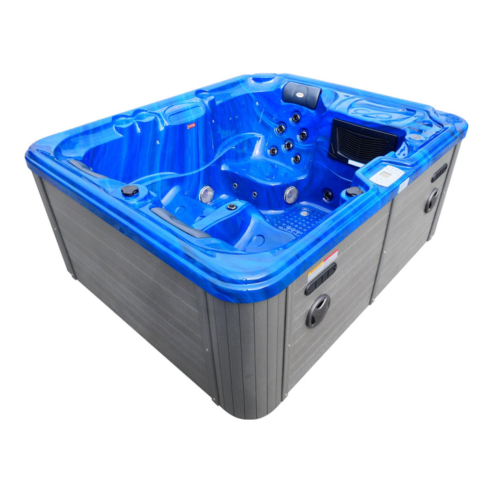 Outdoor whirlpool OASIS blue incl. cover and steps - 208 x 175 x 90 cm