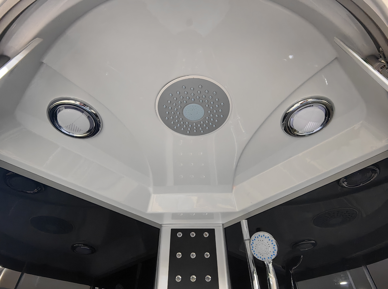 Complete shower enclosure SCALA BLACK with quick assembly 90x90x215 cm