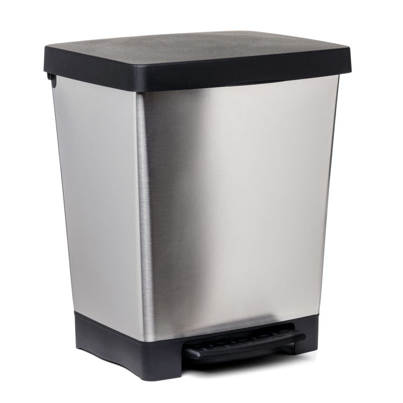 Treteimer Cubik - Steel Grau 23L