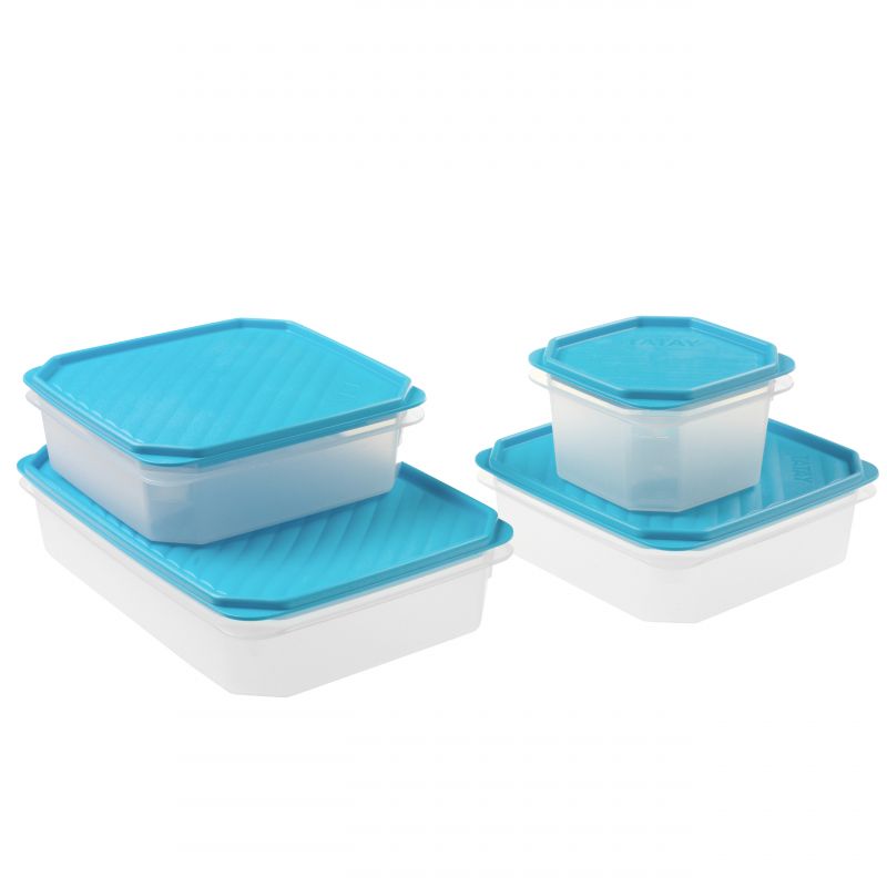 Set of 4 food storage containers TOP blue