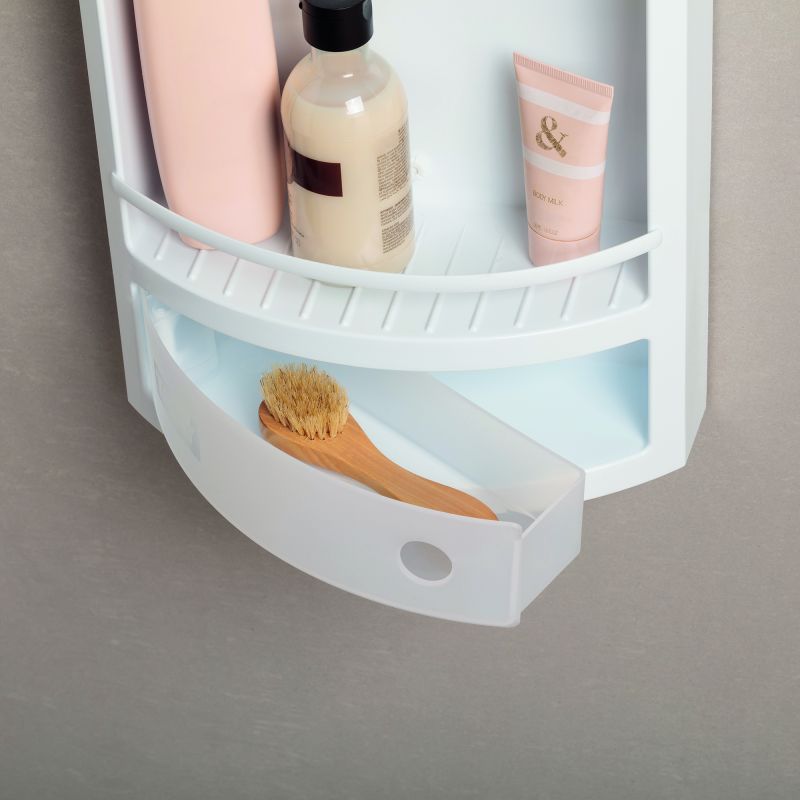 Shelf with drawer white