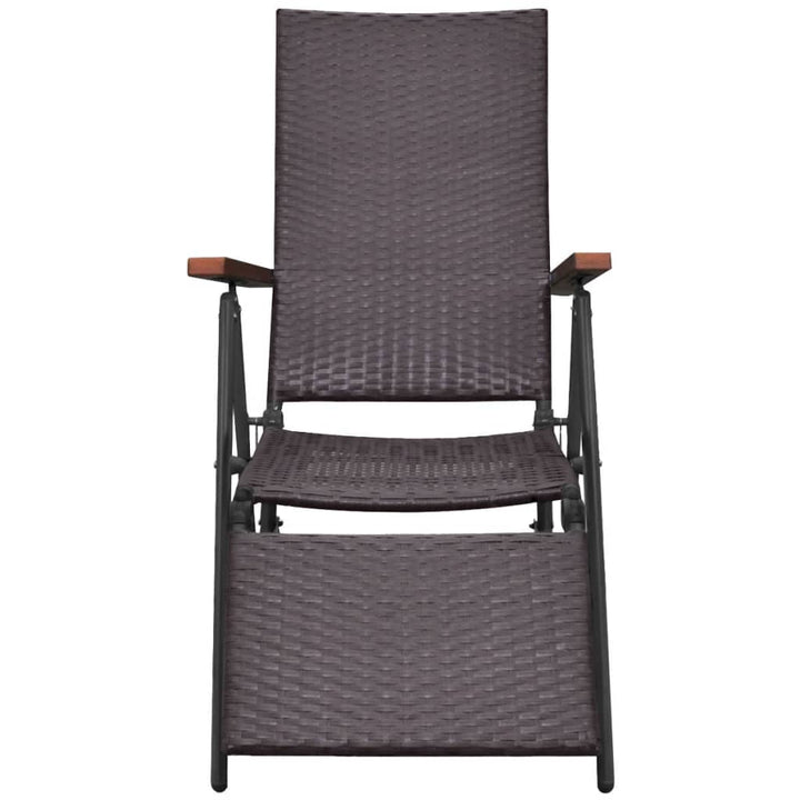 Liegestuhl Poly Rattan Braun