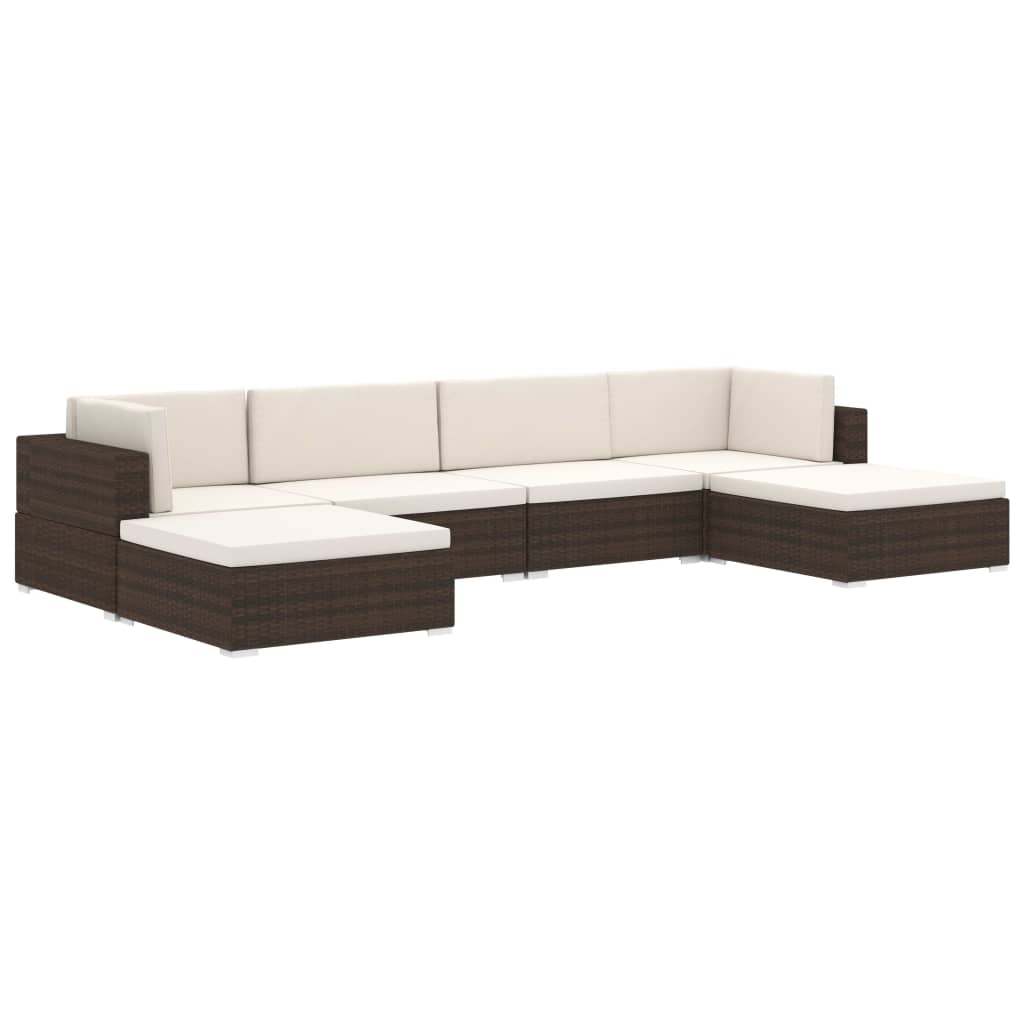 Modular-Sofa-Mittelteil 1 Stk. + Auflagen Poly Rattan Grau