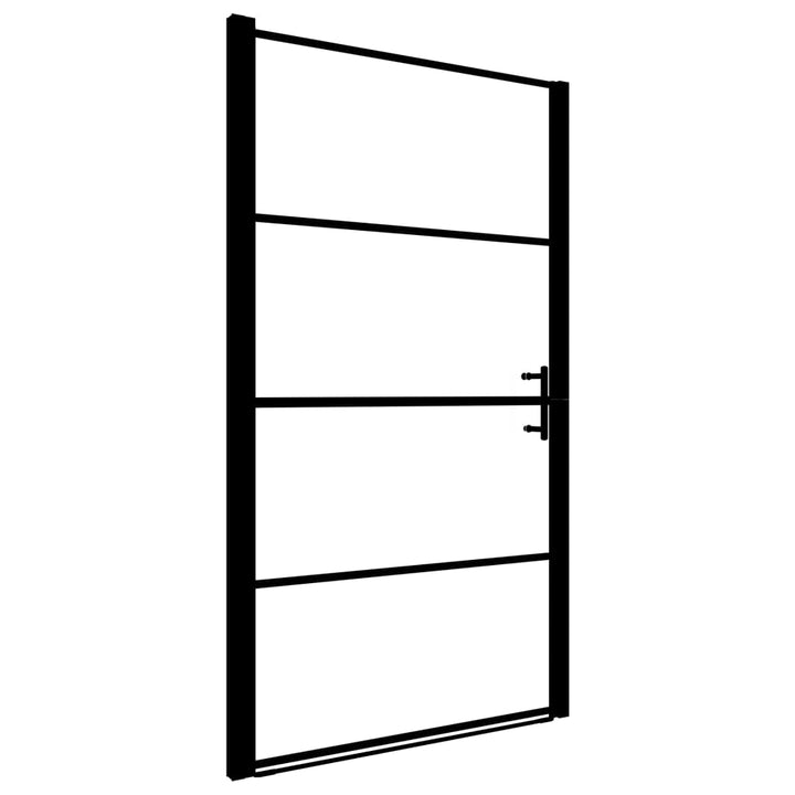 Mampara de ducha cristal templado 81×195 cm negro