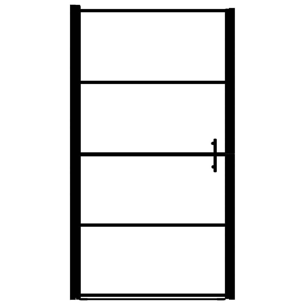Mampara de ducha cristal templado 81×195 cm negro