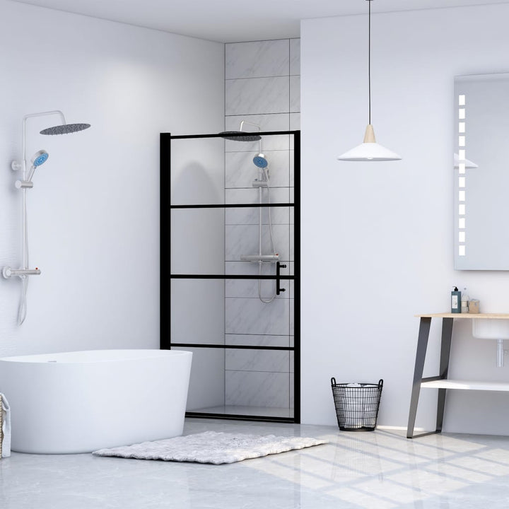Mampara de ducha cristal templado 81×195 cm negro