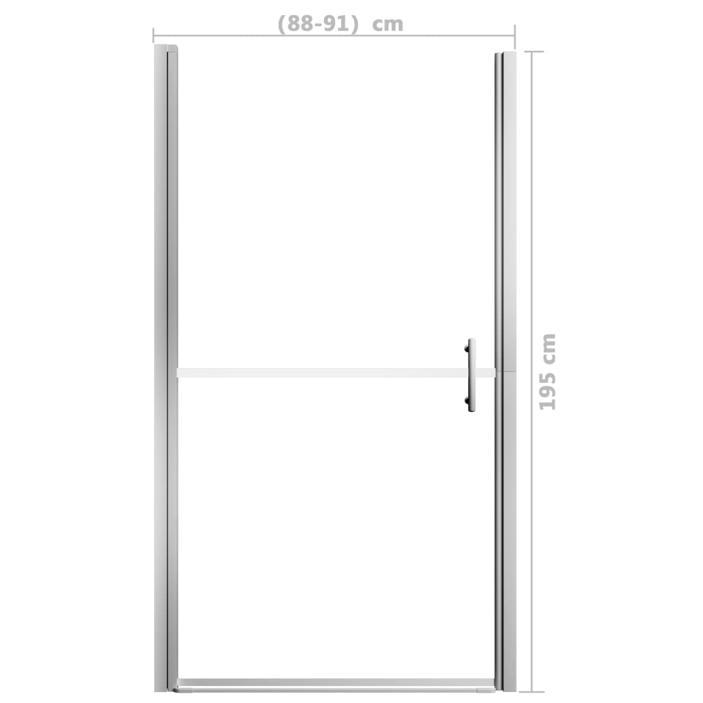 Puerta de ducha cristal templado 91x195 cm