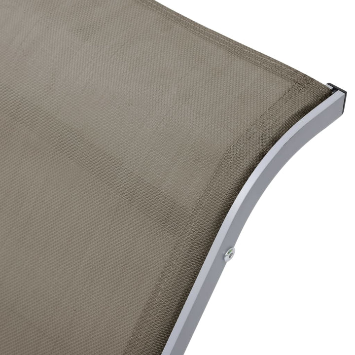 Sonnenliege Textilene und Aluminium Taupe