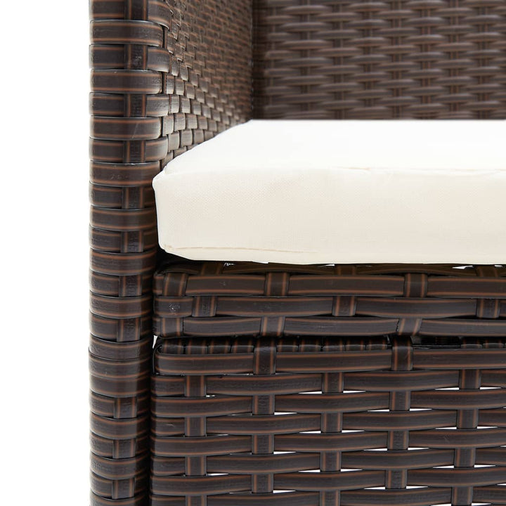 Garten-Essstühle 4 Stk. Poly Rattan Braun