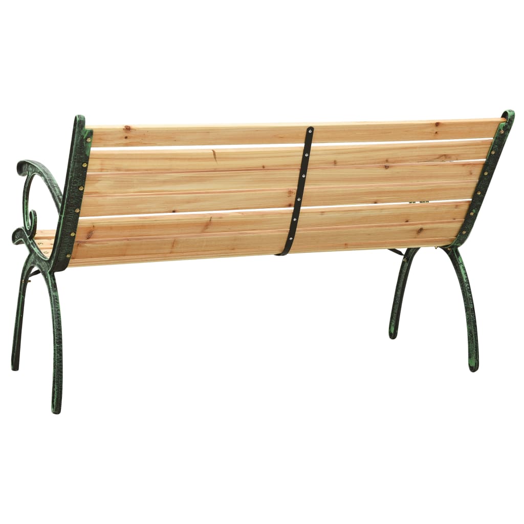 Gartenbank 123 cm Gusseisen und Massivholz Tanne