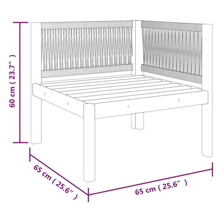 Garten-Ecksofa mit Auflagen Massivholz Akazie