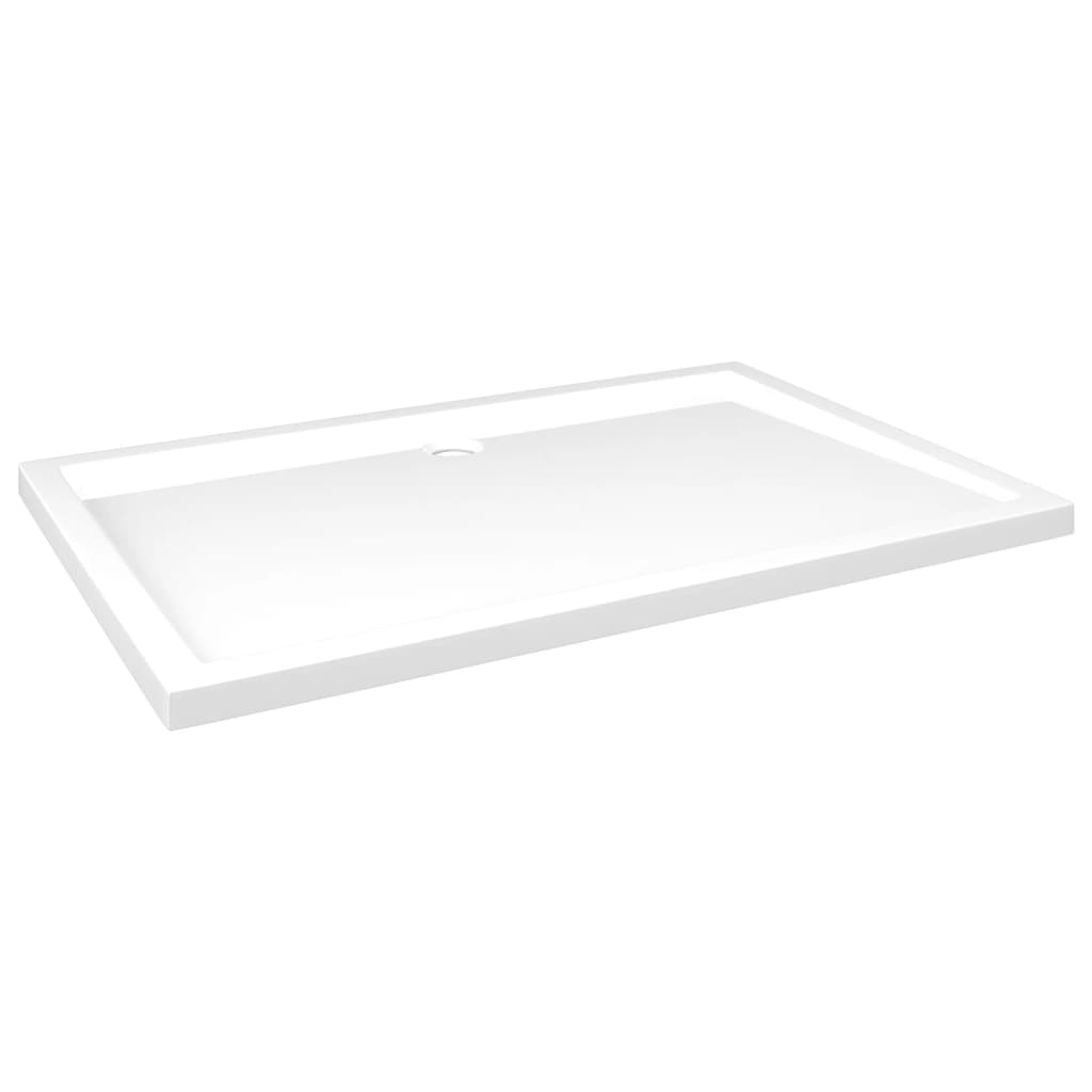 Plato de ducha ABS rectangular blanco 80x120 cm