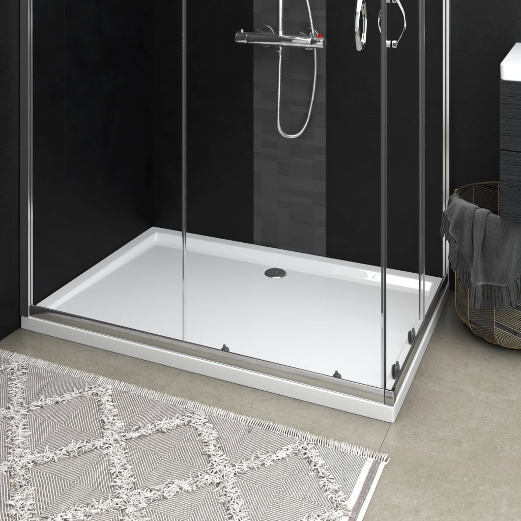 Plato de ducha ABS rectangular blanco 80x120 cm