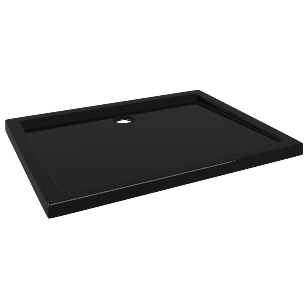 Plato de ducha ABS rectangular negro 70x90 cm