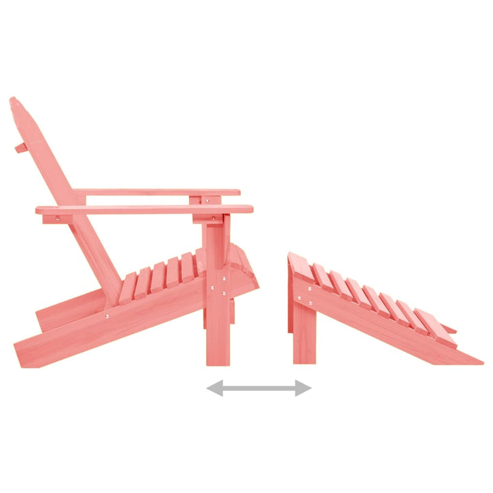 Adirondack-Gartenstuhl mit Fußstütze Massivholz Tanne Rosa