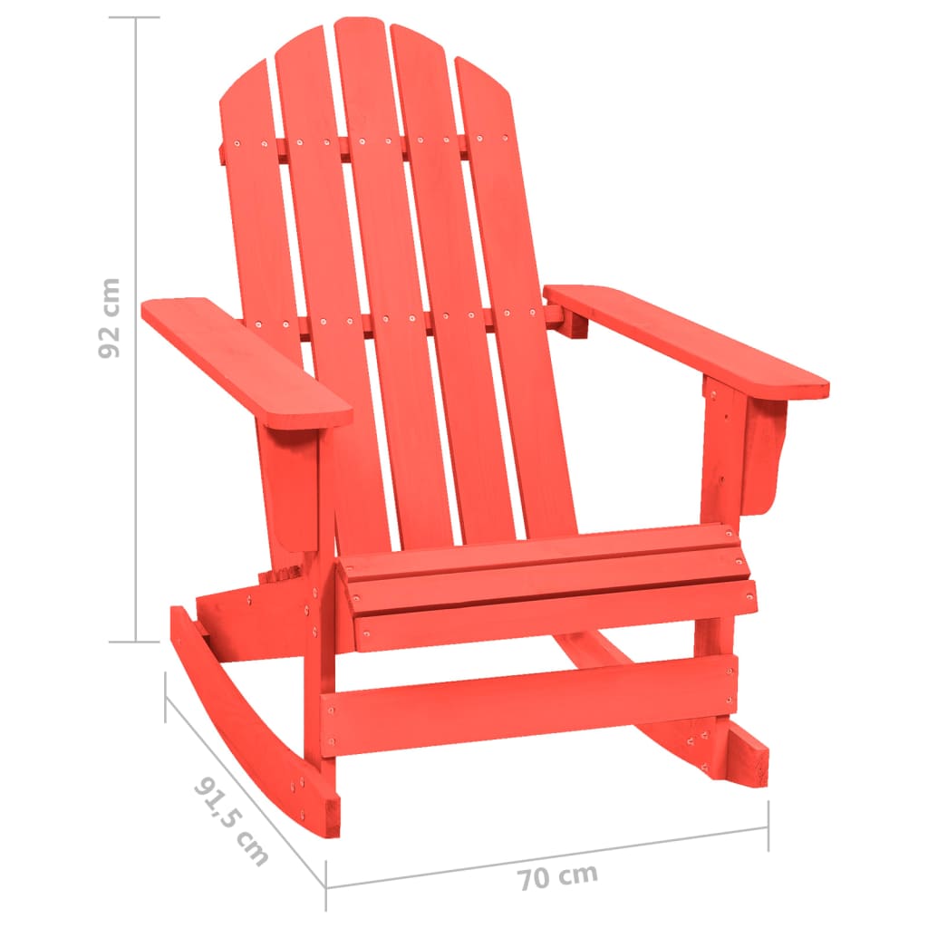 Adirondack-Schaukelstuhl Massivholz Tanne Rot