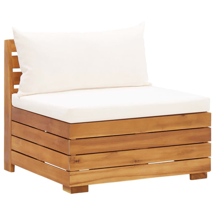 2-Sitzer-Gartensofa mit Kissen Massivholz Akazie