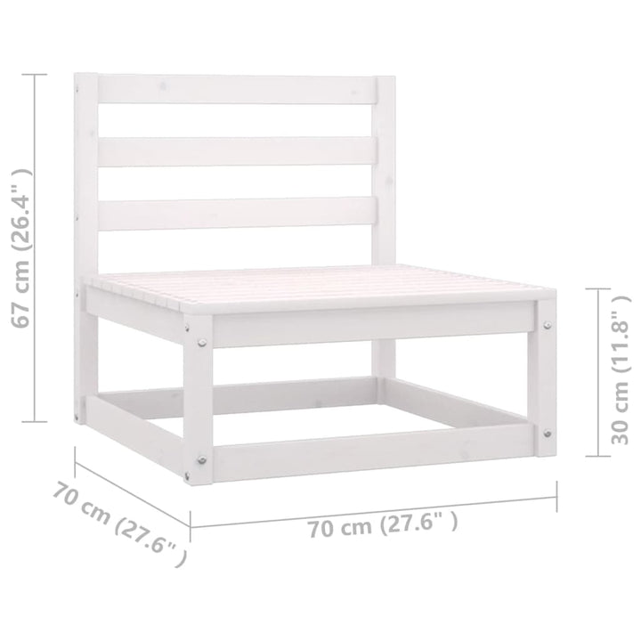 4-Sitzer-Gartensofa mit Kissen Kiefer Massivholz