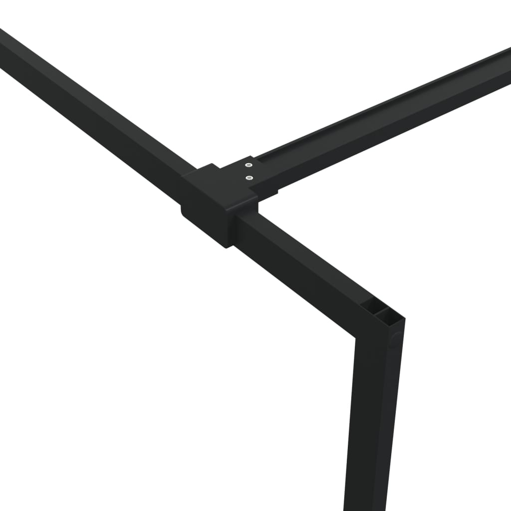 Mampara de ducha para cabina de ducha negra 140x195 cm semimate ESG