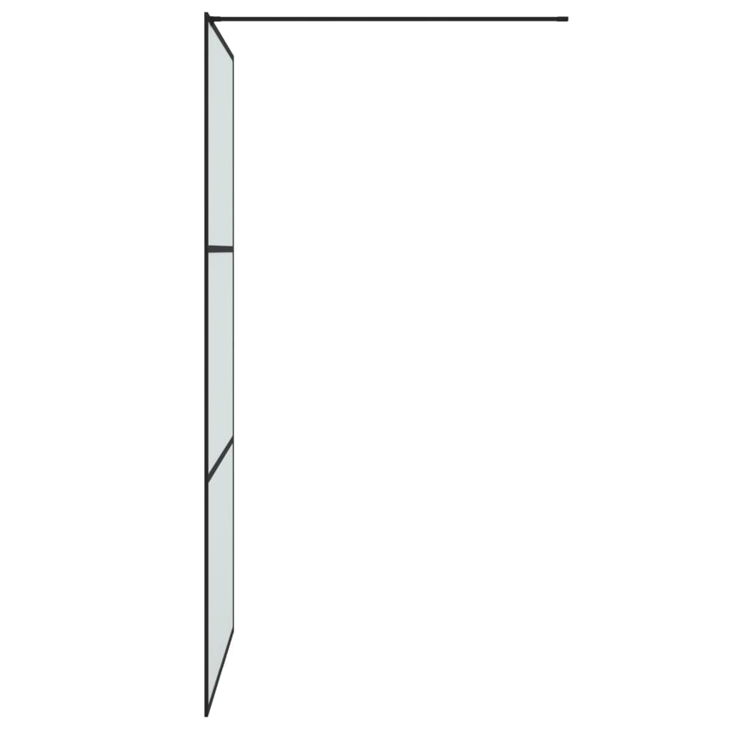 Mampara de ducha para cabina de ducha negra 100x195 cm ESG mate