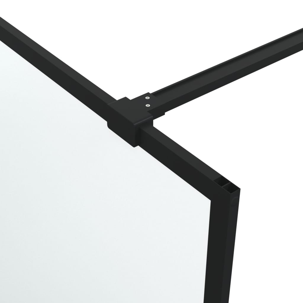 Mampara de ducha para cabina de ducha negra 100x195 cm ESG mate