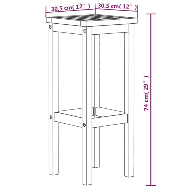 Barhocker 4 Stk. Massivholz Akazie