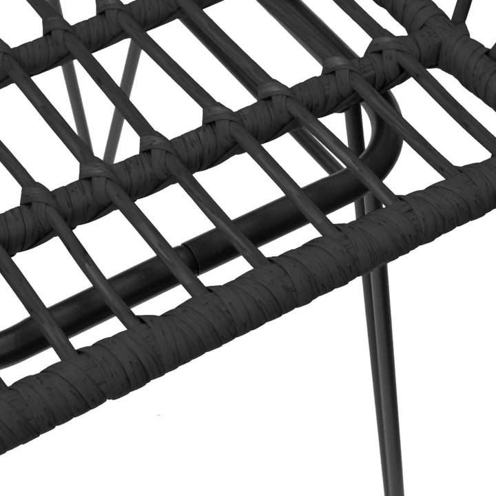 Gartenstühle 2 Stk. mit Armlehnen Schwarz 56x64x80 cm PE-Rattan