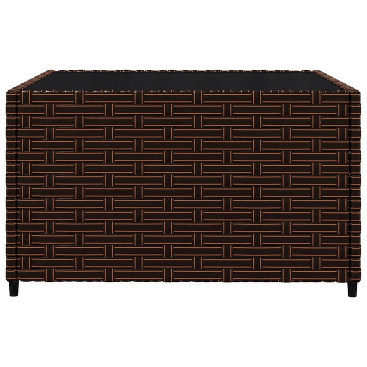 3-tlg. Garten-Lounge-Set mit Kissen Braun Poly Rattan