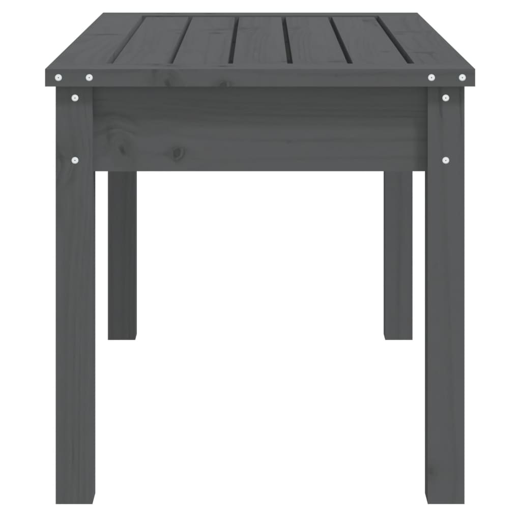 Gartenbank Grau 80x44x45 cm Massivholz Kiefer