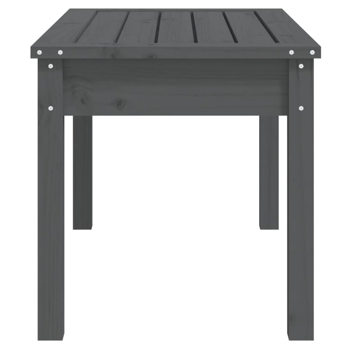 Gartenbank Grau 80x44x45 cm Massivholz Kiefer