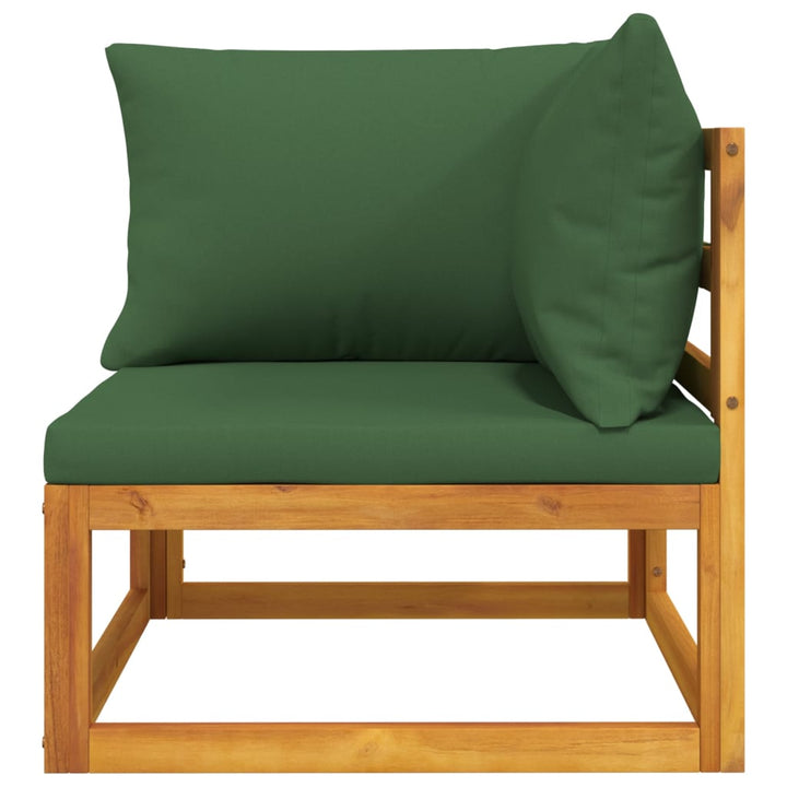 2-tlg. Garten-Sofa-Set mit Kissen Massivholz Akazie