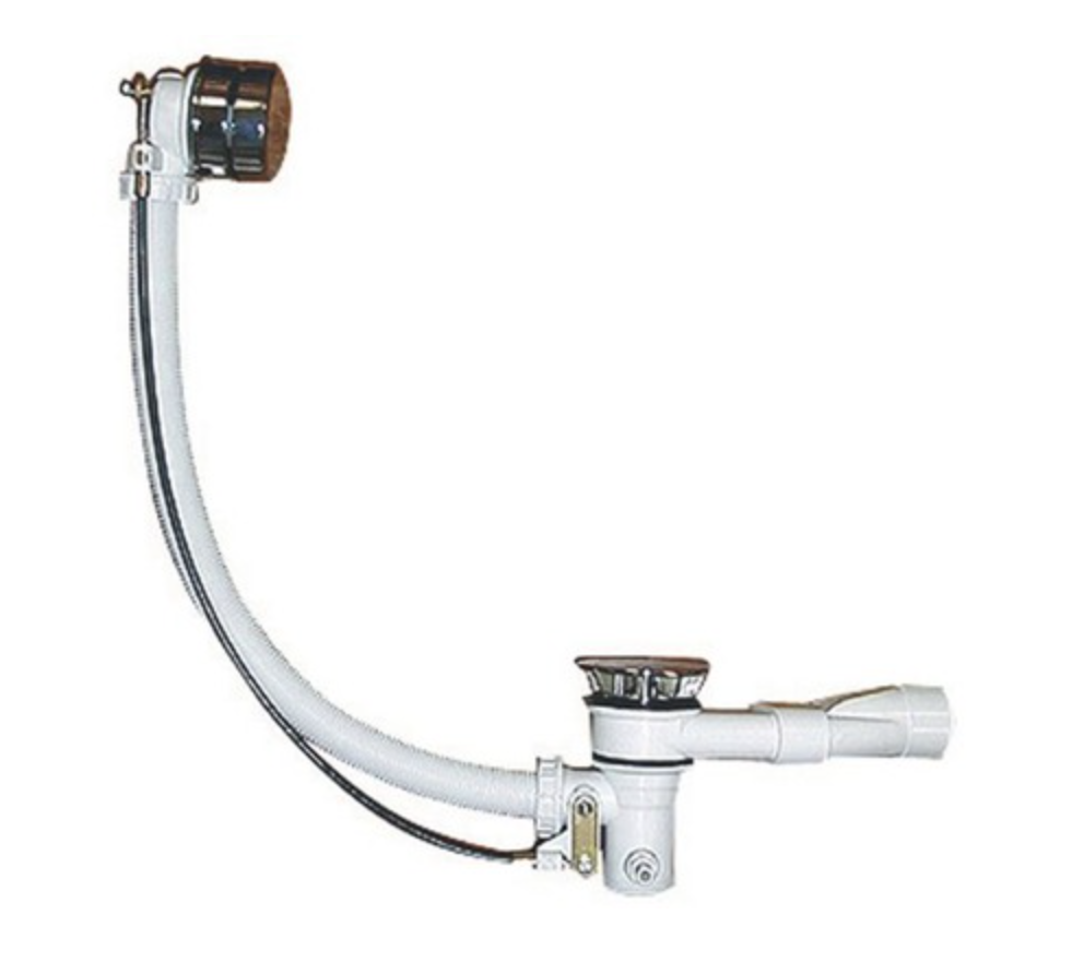 Drain and overflow set 1/2" for all whirlpool systems, chrome-plated