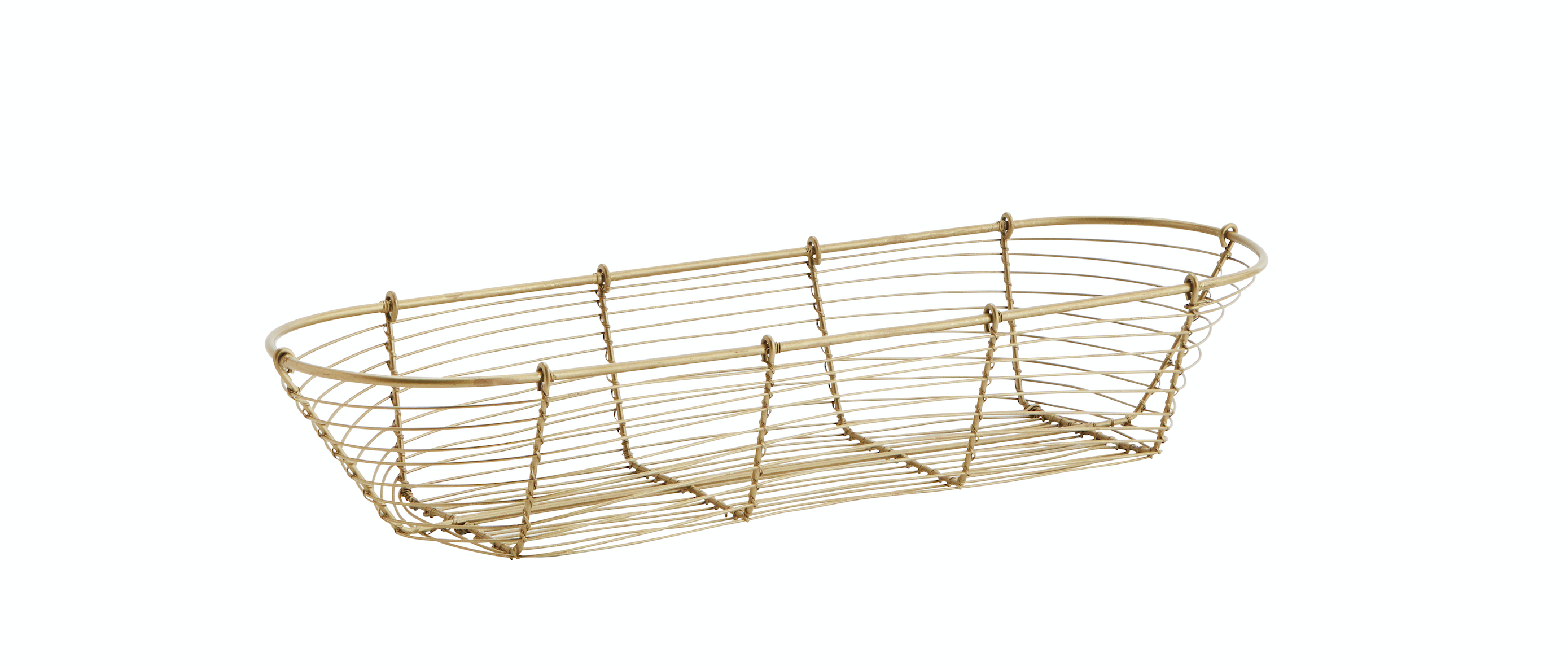 Cesta de hierro ovalada 