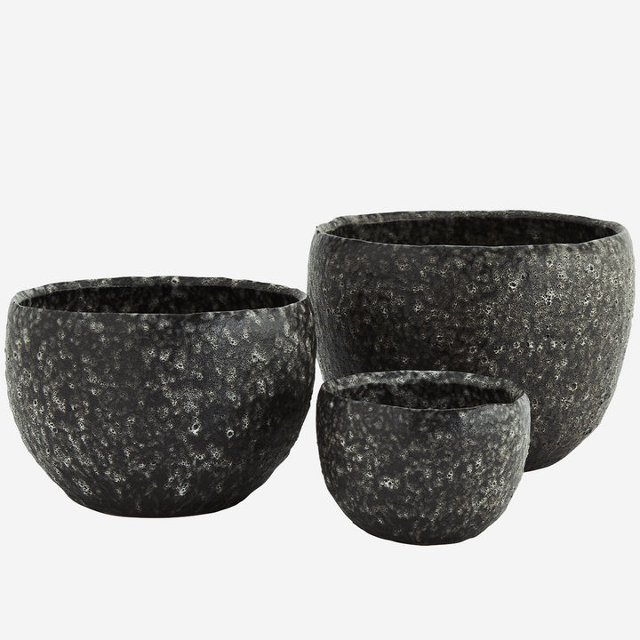 Stoneware flower pot set of 3