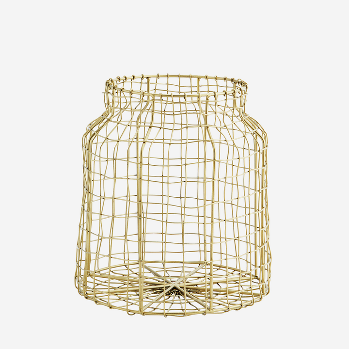 Metal basket gold - approx. Ø 21 x H 23 cm